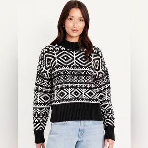 ✨ SoSoft Mock-Neck Fair Isle Sweater